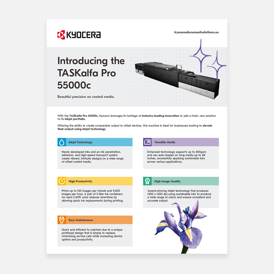  La TASKalfa Pro 55000c en un coup d'œil