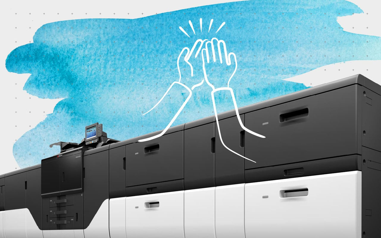 Image of Kyocera commercial printers, the market leaders in production print.