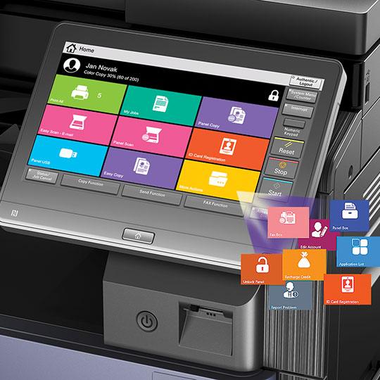 Efficiency made easy Dialog screen on a printer