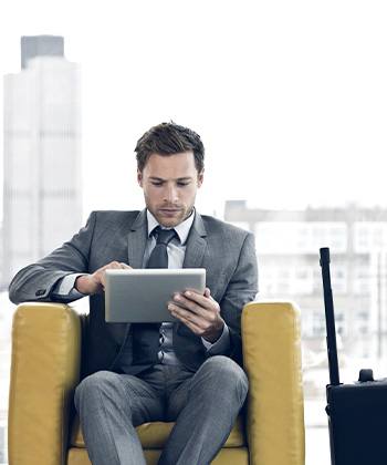 Embracing mobility without losing data guy sitting in chair